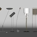 Various Modern Floor Lamps With Unique Designs And Stylish Structures 3d model