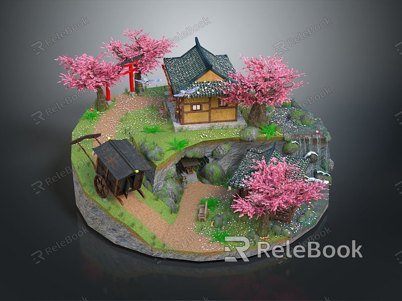 Cartoon Landscape Animation Landscape Landscape Landscape Landscape Rural Landscape Painting Outdoor Landscape Rural Landscape model