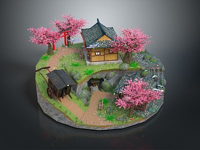 Cartoon Landscape Animation Landscape Rural Landscape Painting Outdoor Landscape Rural Landscape model