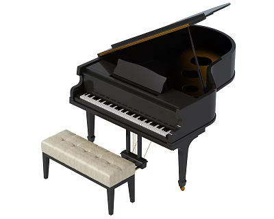Modern Piano 3d model