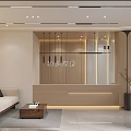 Elegant Modern Hotel Lobby Interior Design With Wooden Reception Desk And Cozy Sofa Seating