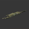 Detailed Terrace Field Scale Model With Layered Fields Traditional Houses And Greenery