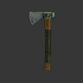 Rustic Handcrafted Axe With Metal Head And Wooden Handle Design