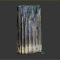 Scenic Landscape Featuring Natural Tree Stump With Green Brown Hues And Texture