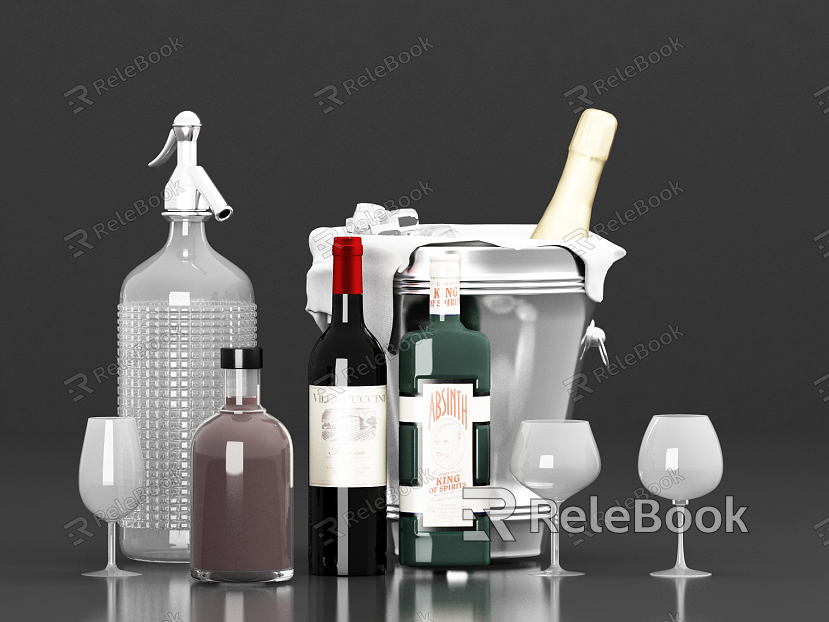 Modern Wine Drinks model