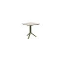 Modern Square Coffee Table Featuring Three Legged Stand And Textured Top 3d model