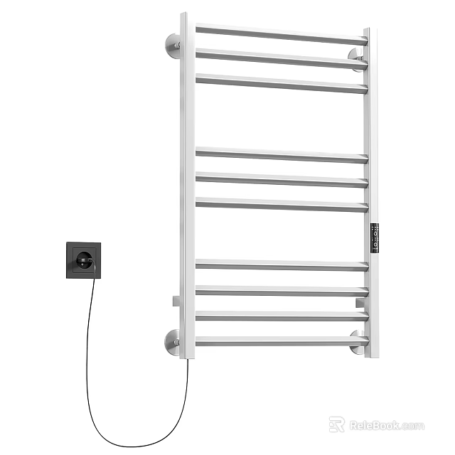 Stainless Steel Modern Wall Mounted Electric Towel Rack For Drying Towels 3d model 
