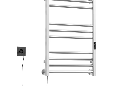 Stainless Steel Modern Wall Mounted Electric Towel Rack For Drying Towels 3d model