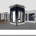 Window Door Showroom Interior With Glass Displays Seating And Modern Design