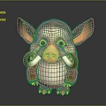 Cute Fantasy Creature 3D Character Design With Large Ears Curved Tusks And Fluffy Fur