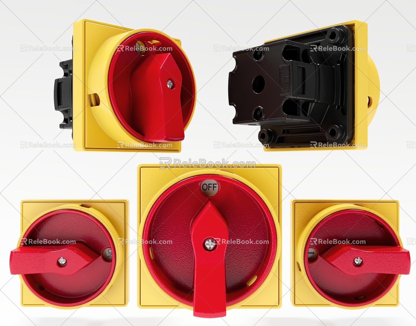 Power switch knob button hardware electrical components model