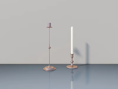 Modern Minimalist Floor Lamp With Slim Metal Stand And Round Copper Base 3d model