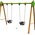 Parent-child swing amusement park 3d model