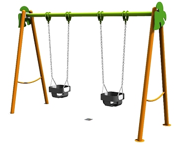 Parent-child swing amusement park 3d model