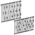Ornate Metal Rail Baluster Designs with Spiral Patterns and Decorative Details