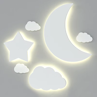 modern wall lamp children wall lamp 3d model