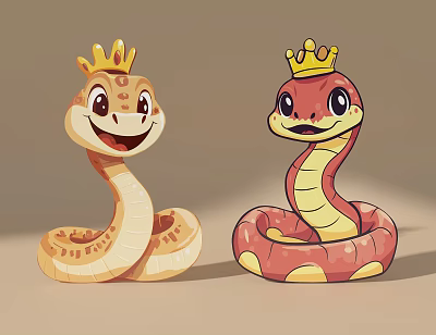 Cartoon snake 3d model