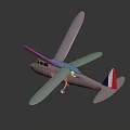 Gray Fighter Jet Model Featuring Wing Windows And Red White Blue Tail Fin On Dark Reflective Background