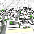 Traditional Boutique Homestay Architecture Cluster With Courtyard And Green Plants Layout