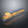 Yellow And Black Freight Locomotive Model With 4149 Number And Detailed Design