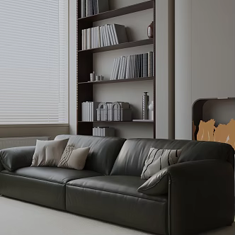 Modern three-seat sofa 3d model