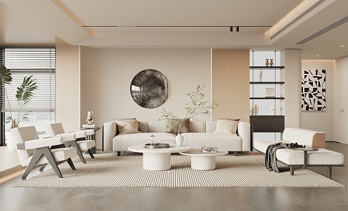 modern living room 3d model