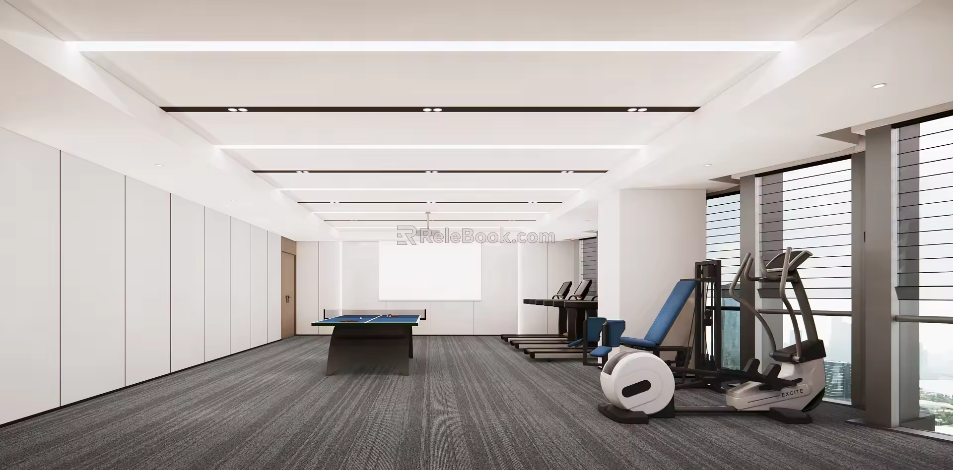 Modern Gym Multi-function Meeting Room 3d model