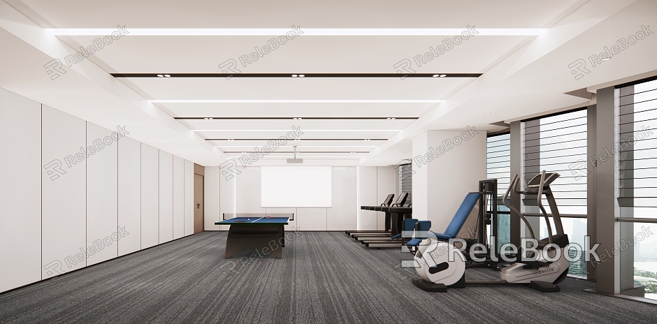 Modern Gym Multi-function Meeting Room model