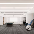 Modern Gym Multi-function Meeting Room 3d model