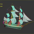 modern sailing ship ancient ship ancient warship large ancient ship ancient warship 3d model
