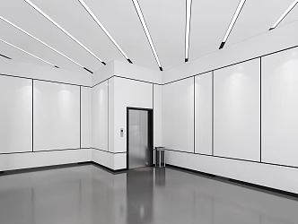 Modern elevator wall hard bag 3d model