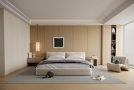 Light Luxury Home Bedroom Master Bedroom 3d model