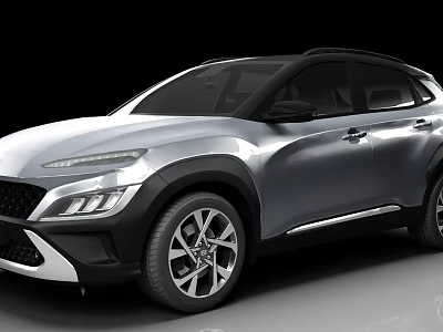 Stylish Modern Silver SUV With Streamlined Body Black Roof And Alloy Wheels 3d model