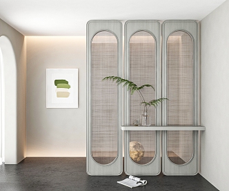 French glass partition 3d model