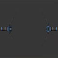 Futuristic Mechanical Devices With Blue Black Blades Mechanical Arms And Core Components