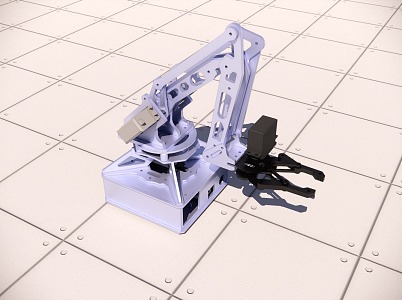 Mechanical arm 3 degrees of freedom 3d model