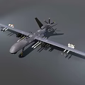 Modern Military Drone Weapon System Featuring Long Range Surveillance And Strike Capabilities 3d model