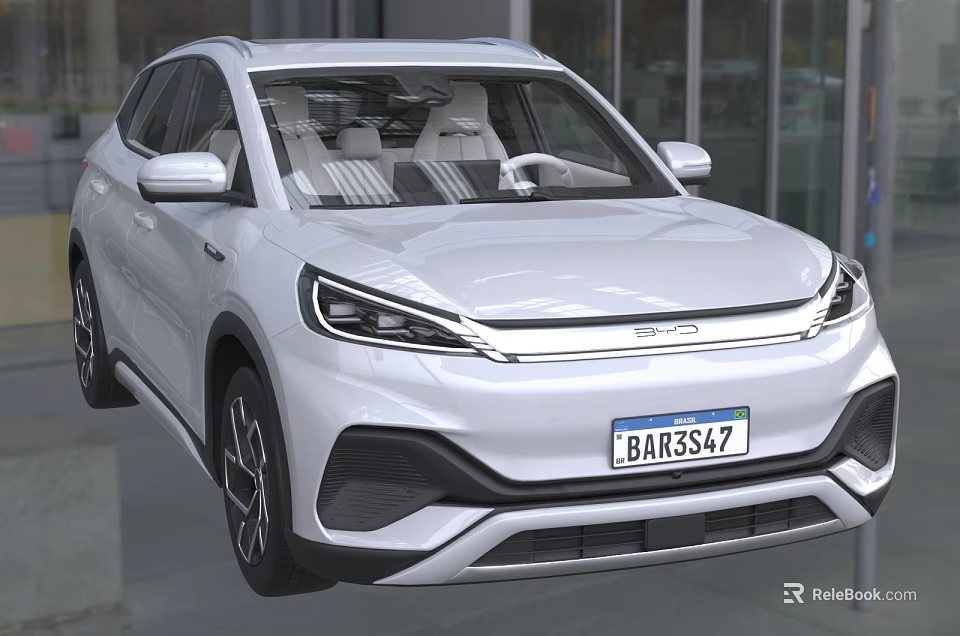 White Electric SUV Featuring Modern Front Design Sleek Body Lines LED Headlights And Light Interior 3d model 