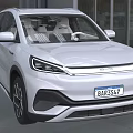 White Electric SUV Featuring Modern Front Design Sleek Body Lines LED Headlights And Light Interior