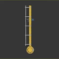 Yellow Column Jib Crane With TITAN CRANE 1000 LB Capacity Blue Electric Hoist And Chain