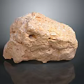 Natural Stone With Rough Surface Textured Details And Holes On Dark Backdrop