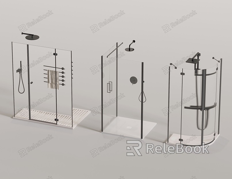 Modern shower shower shower bathroom model