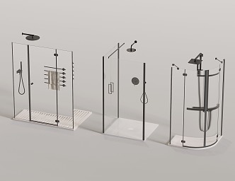 Modern shower bathroom 3d model