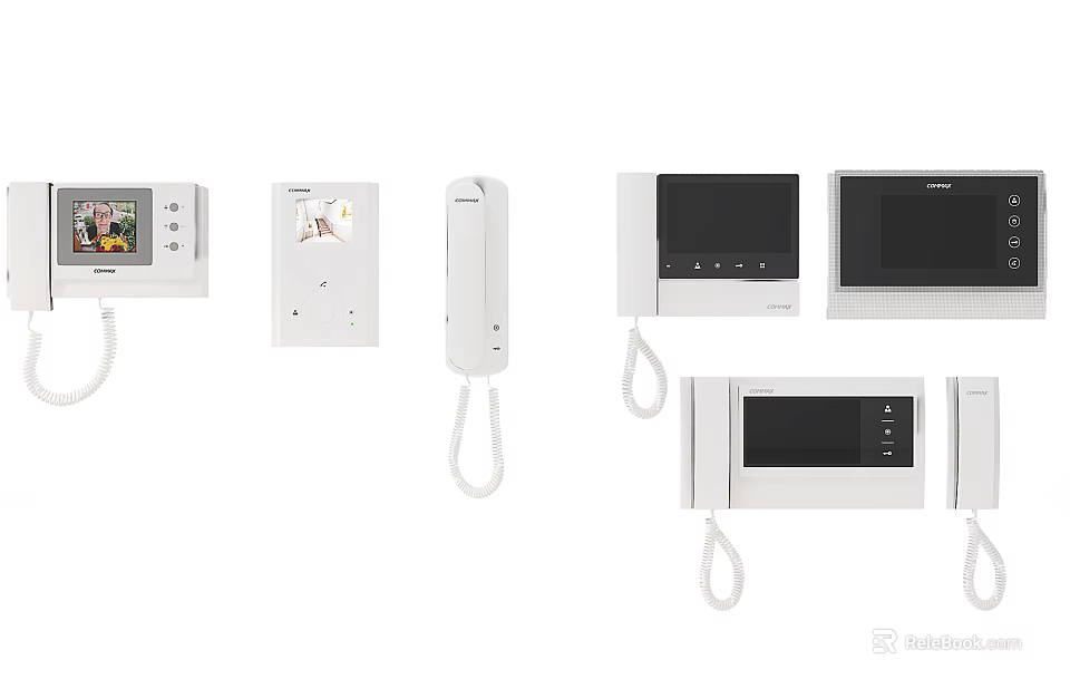 Modern Video Wired Doorbell Devices With Multiple Screen Styles And Designs 3d model 