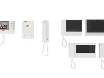 Modern Video Wired Doorbell Devices With Multiple Screen Styles And Designs 3d model