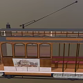 Vintage Style Tram Car With Wooden Exterior And Classic Details