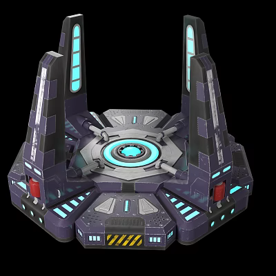 Modern Cartoon Scene Starportal 3d model