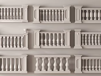 European-style Fence Guardrail Simple Euro Aquarius Guardrail Aquarius Guardrail Aquarius Guardrail 3d model