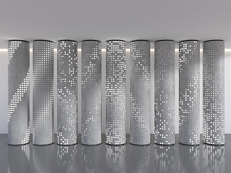 Transparent Concrete Column Luminous Concrete Column Gradient Perforated Column Luminous Decorative Column Gradient Luminous Package Column 3d model