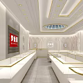 Modern Luxury Jewelry Store Showroom With Glass Display Cases Elegant Decor And Sophisticated Lighting